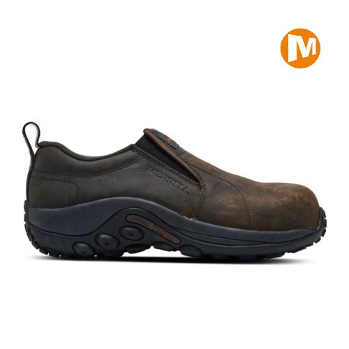 Merrell Jungle Moc Leather Comp Toe Sicherheitsschuhe Damen DunkelBraun [DE-CMAPQ]